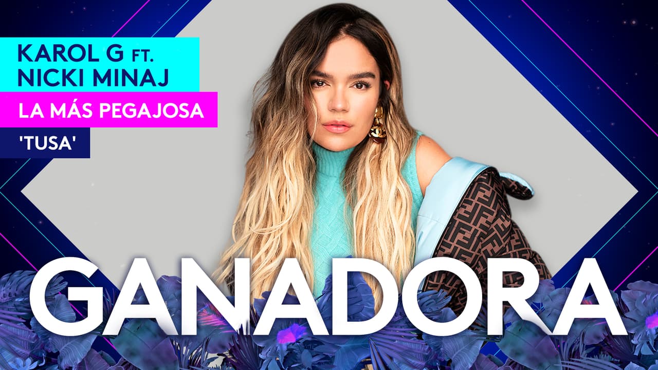 Karol G y Nicki Minaj consiguieron su primer Premio Juventud con la canción 'Tusa', por ser 'La Más Pegajosa' del año.
