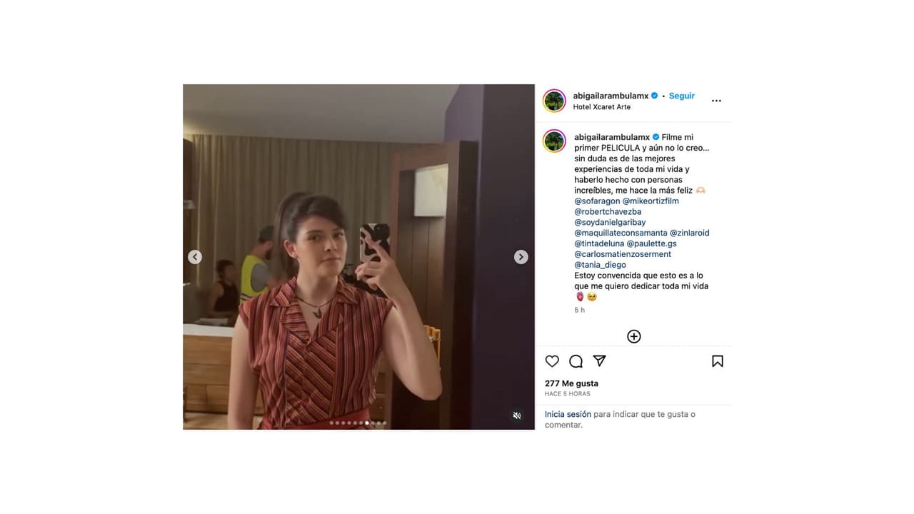 Abigail estudió actuación en la escuela que lo hizo su famosa tía.