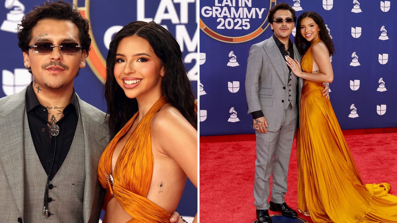 Christian Nodal y Ángela Aguilar.