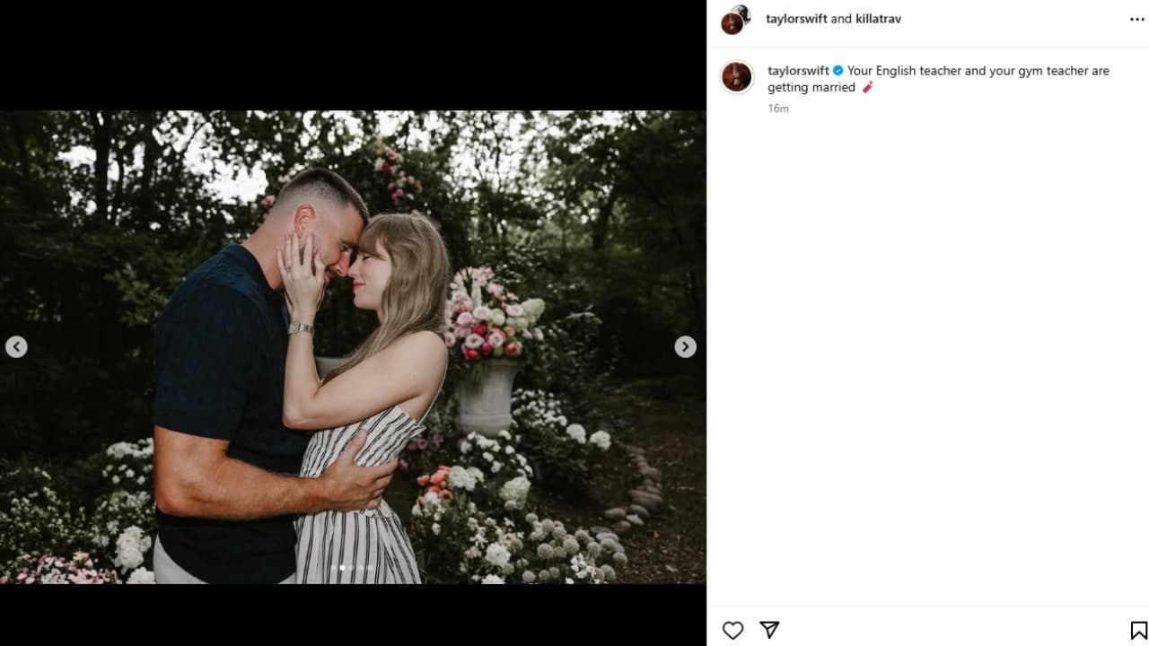 Después de casi dos años de noviazgo, Travis Kelce le dio el anillo de compromiso a Taylor Swift.
