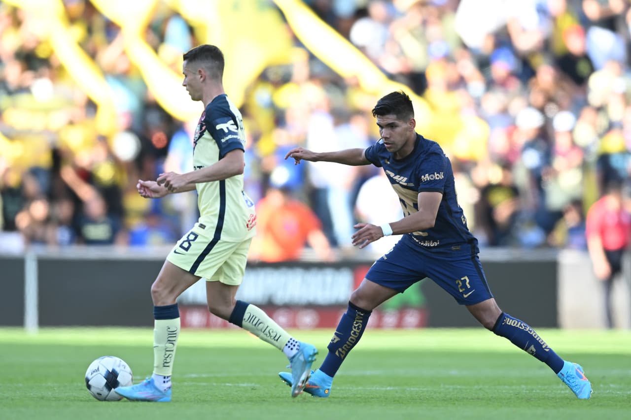 Pumas se impuso al América en partido amistoso con una gran actuación de Juan Ignacio Dinenno, quien hizo un doblete.