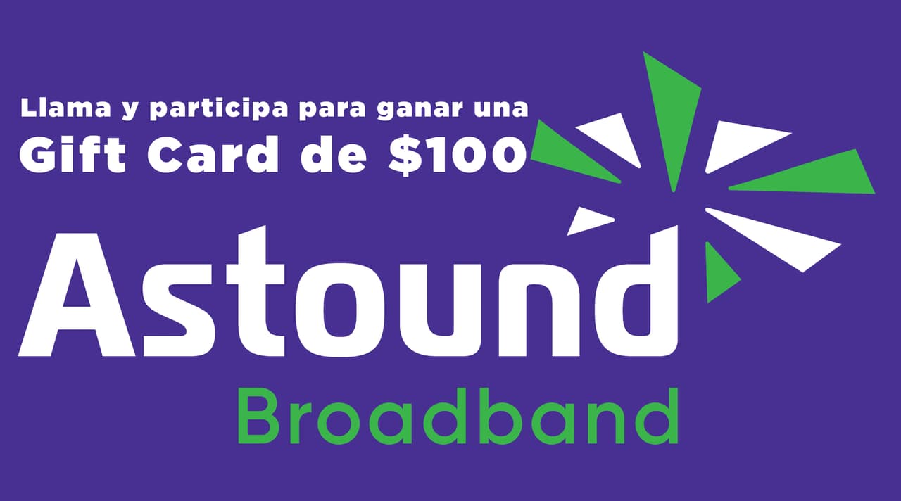 Llama y participa para ganar una gift card de $100