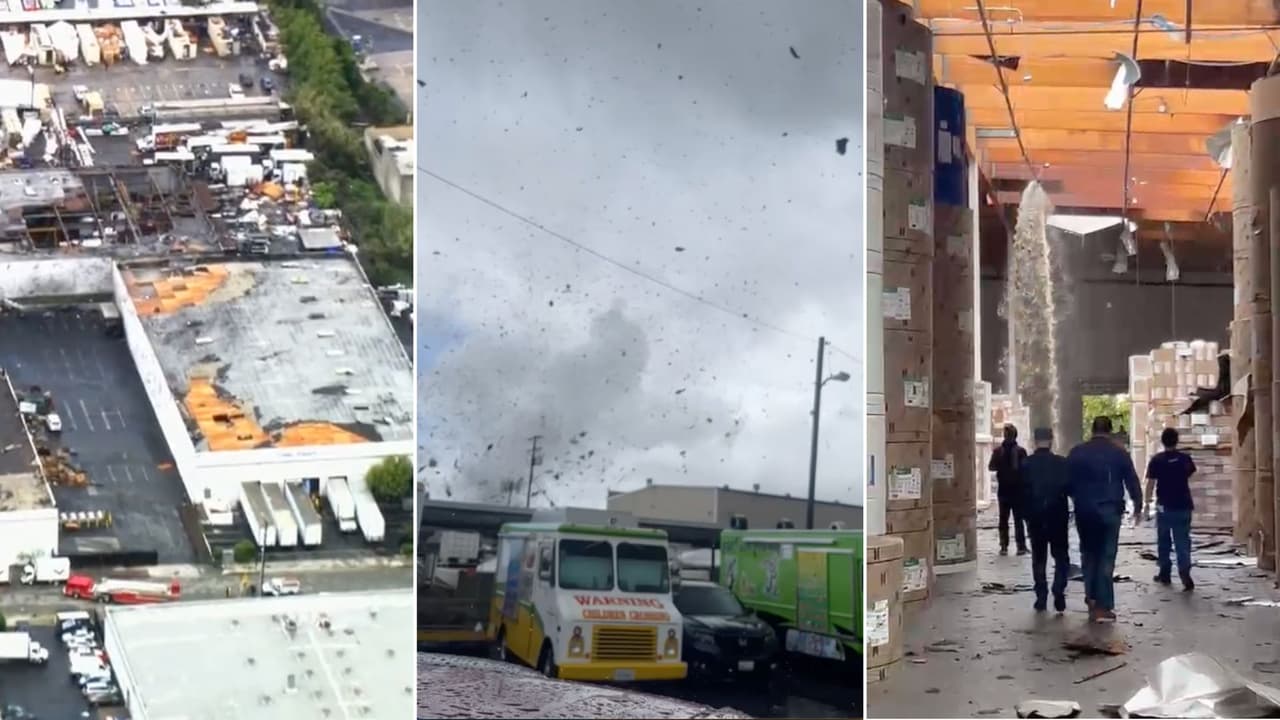 Tras investigaciones preliminares, el Servicio Meteorológico Nacional confirmó que un tornado azotó la zona industrial de la ciudad de Montebello. Los expertos tratan de determinar la escala del fenómeno de acuerdo con la medición de los daños en el área del impacto.