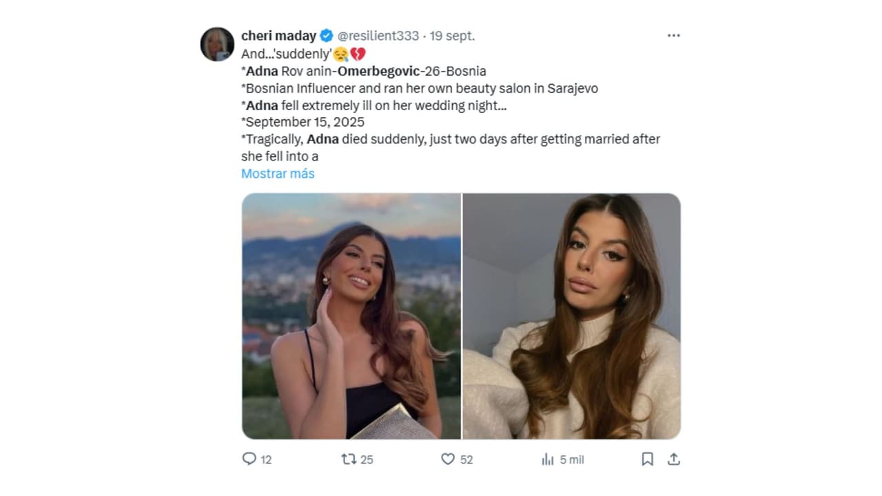 Así se reportó la muerte de la 'influencer'.