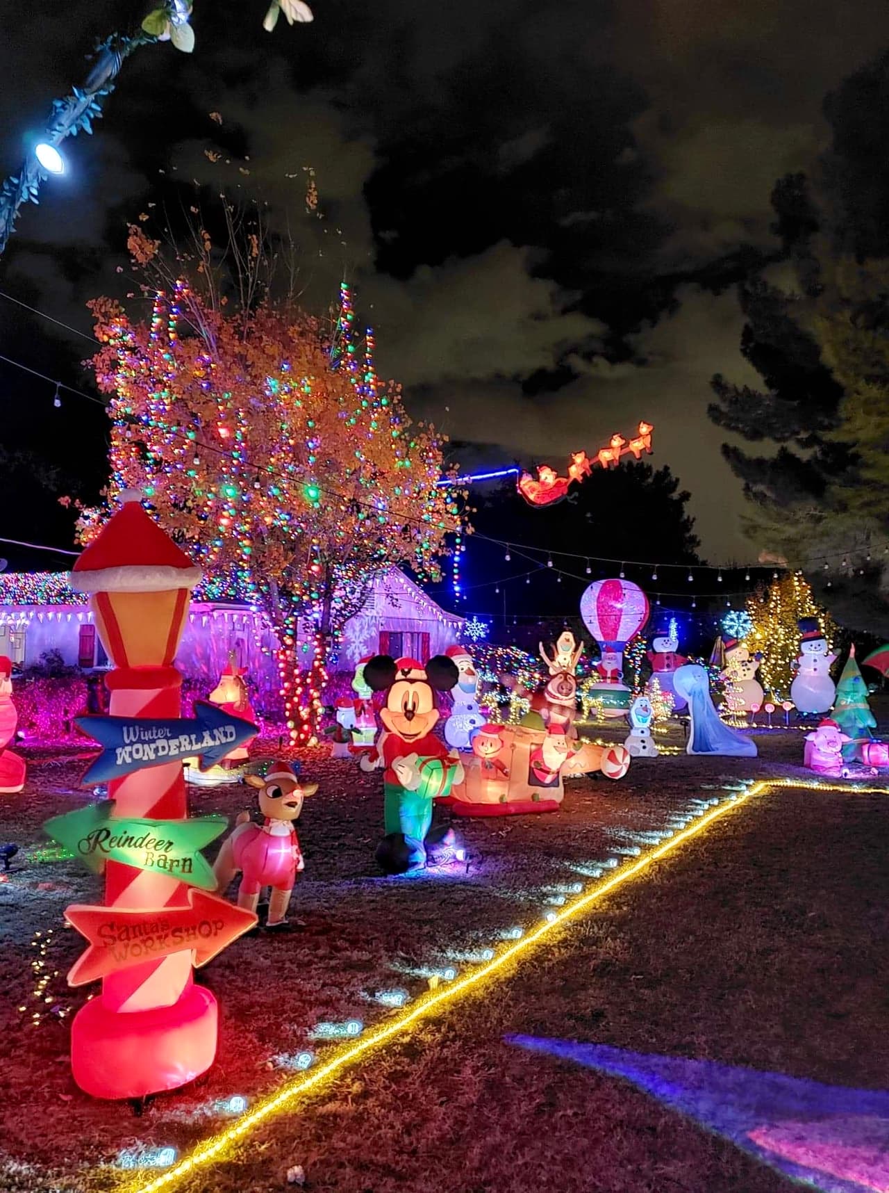 La exhibición de luces hasta ahora cuenta con mas de 100,000 luces, sin embargo podría haber más luces. “Pero mi esposo nunca termina de decorar, siempre está arreglando, cambiando y agregando cosas”. 
<br>