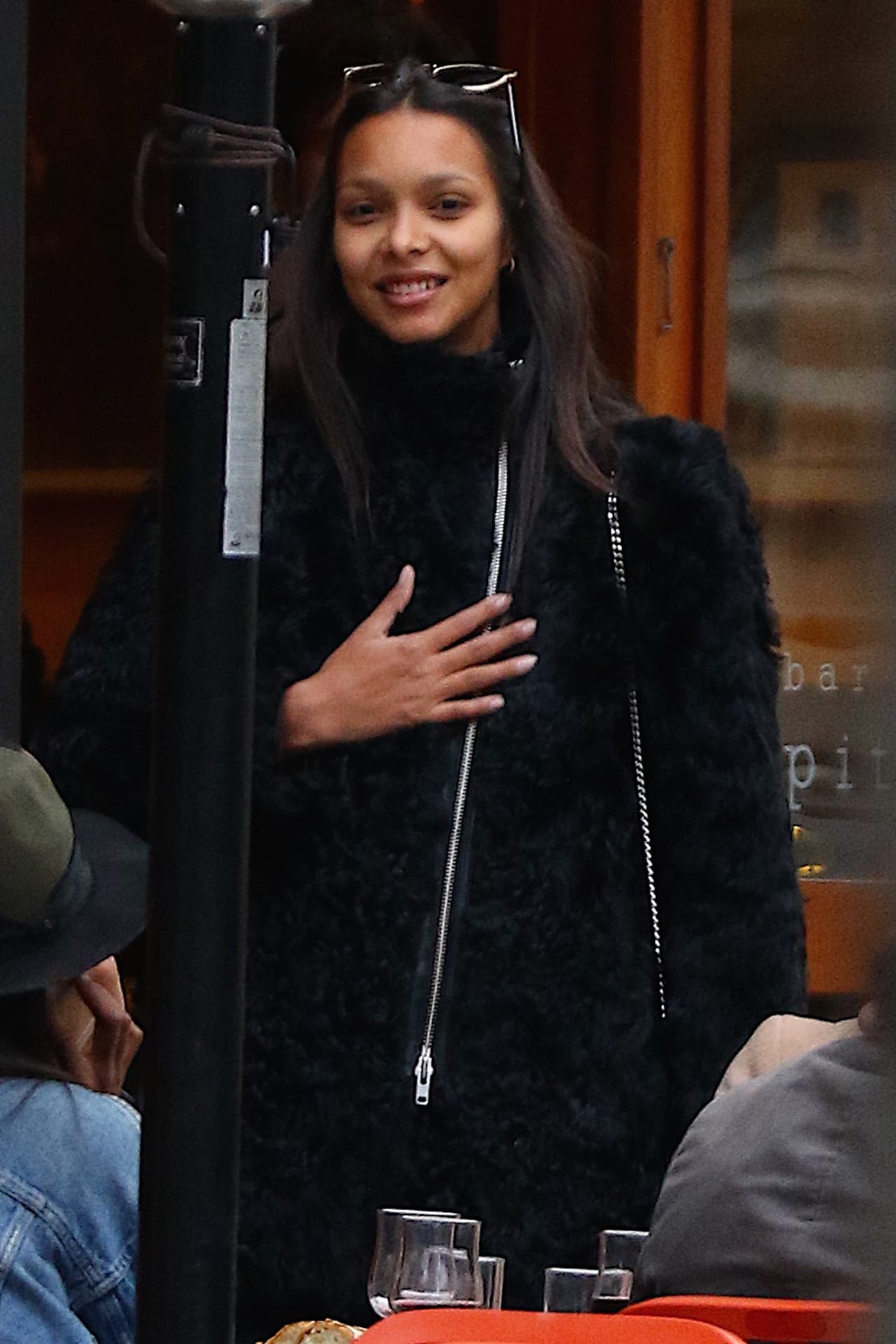 Lais Ribeiro muy abrigadita en Nueva York.