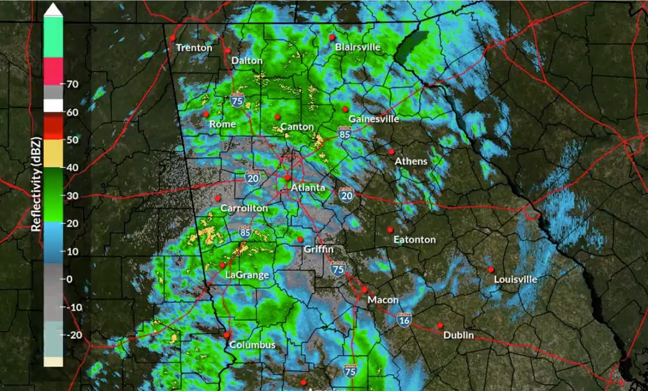 Se prevén tormentas eléctricas fuertes en el norte y centro de Georgia