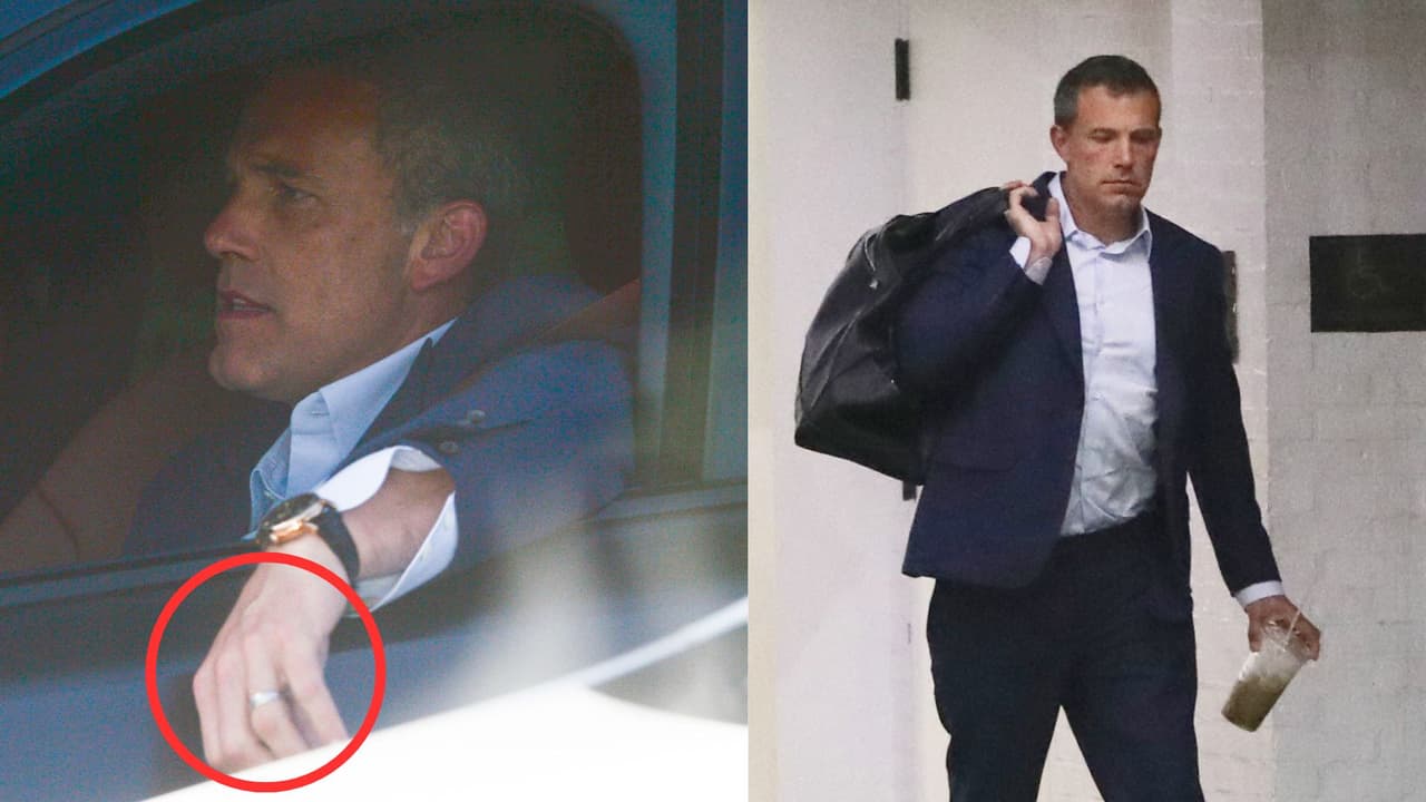 Ben Affleck fue captado usando su anillo de matrimonio.