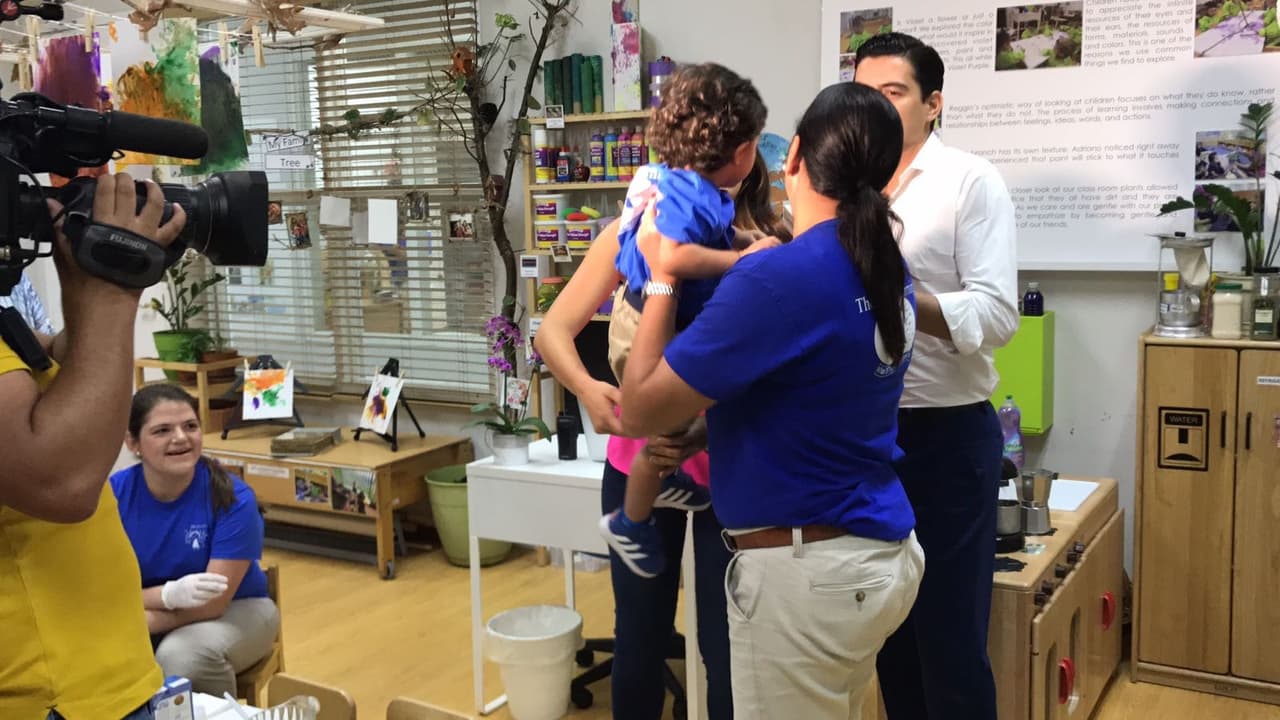 Joshua lloró un poco al sentirse en manos extrañas y lejos de sus papás.