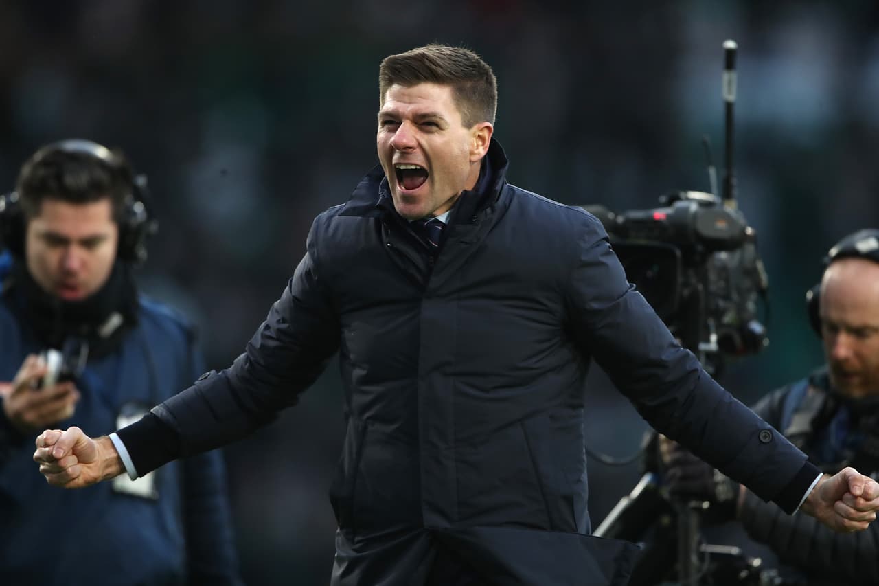 Steven Gerrard enloquece después de ganar el derbi de Old Firm