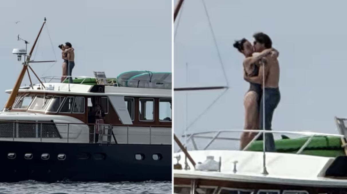 Katy Perry y Justin Trudeau a bordo de un yate en la costa de Santa Bárbara.
