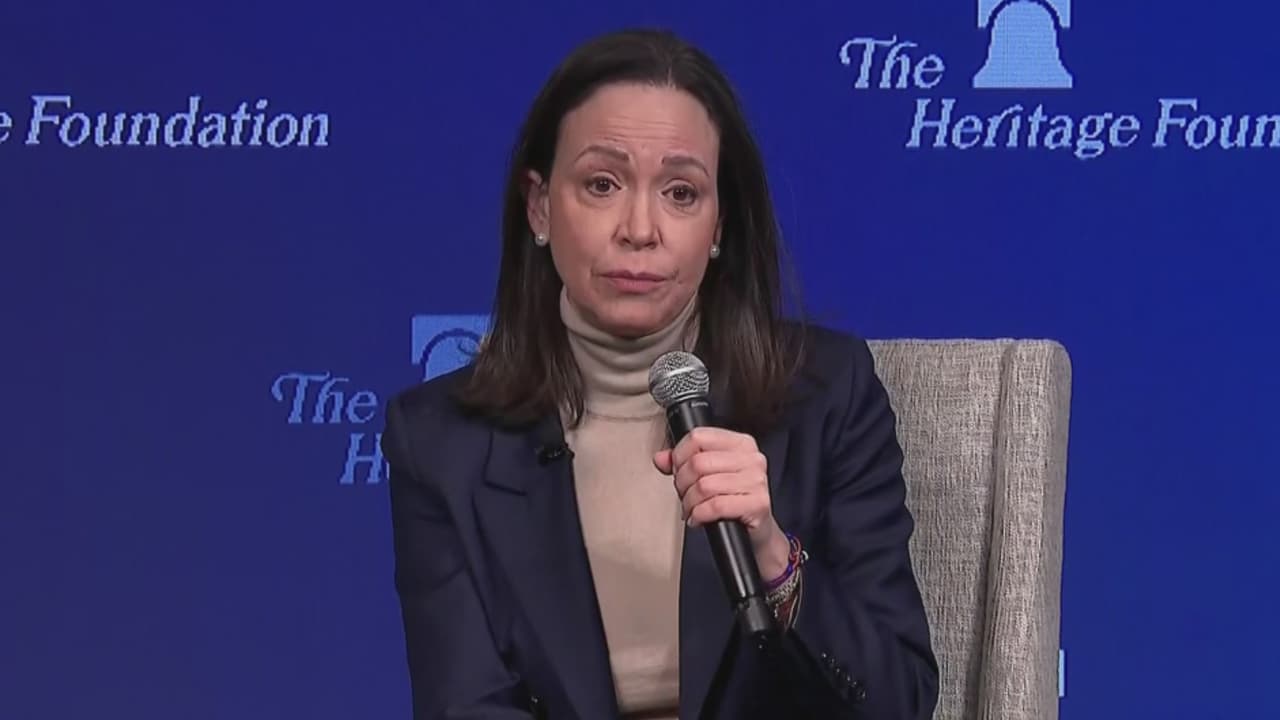 María Corina Machado reprueba apoyo de Trump a Delcy Rodríguez