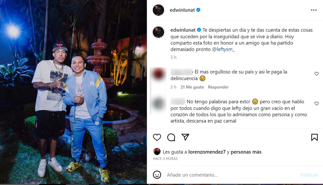 Varios grupos y cantantes mexicanos han expresado sus condolencias y sorpresa al conocer la noticia, como lo hizo Edwin Luna: "Te despiertas un día y te das cuenta de estas cosas que suceden por la inseguridad que se vive a diario. Hoy comparto esta foto en 
<b>honor a un amigo que ha partido demasiado pronto</b>", escribió junto a una imagen en la que aparece junto al rapero.