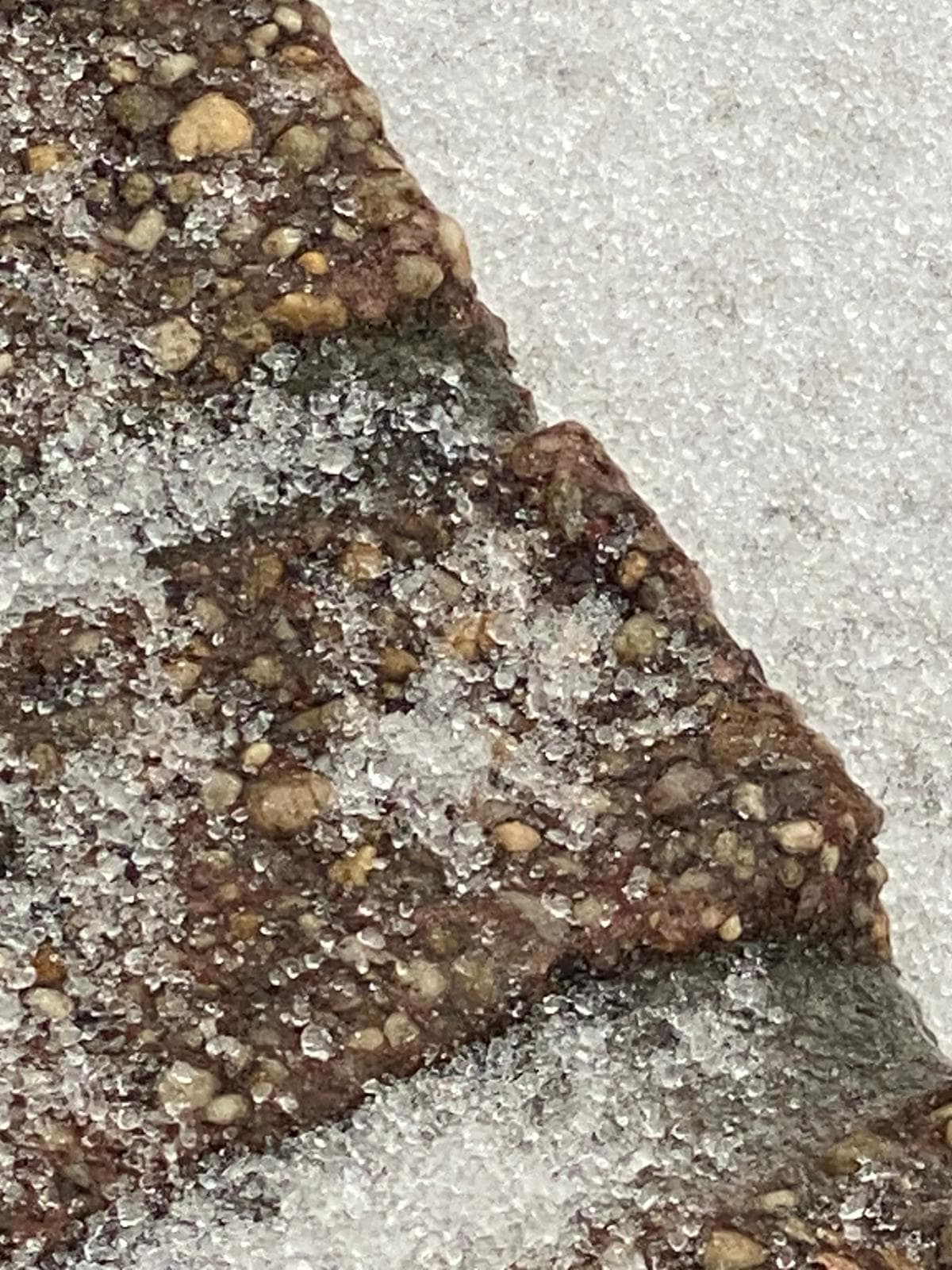 En el sur del Estado Jardín la lluvia helada y los "pellets" fueron la orden del día.