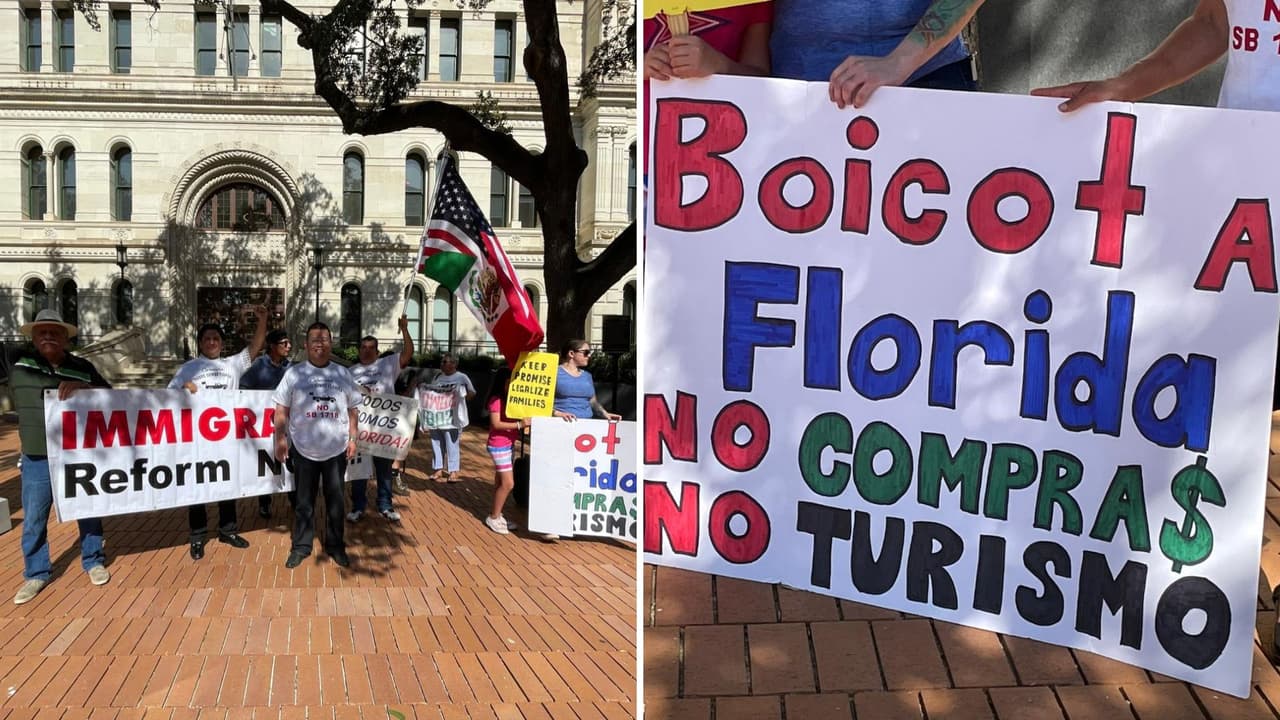 'Ahorita es la Florida; mañana es Texas': dicen manifestantes en caravana contra la ley SB 1718