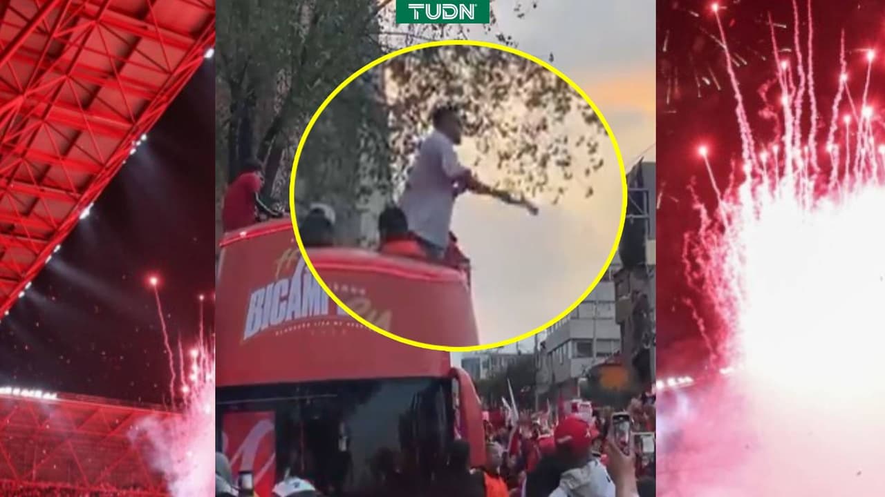 Alexis Vega regala cervezas a la afición de Toluca en desfile del campeón