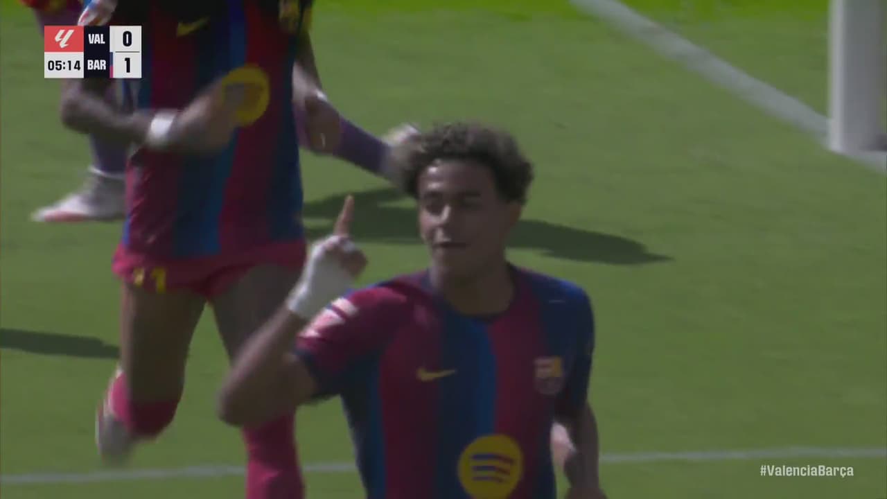 Barcelona golea a Valencia con doblete de Lamine Yamal