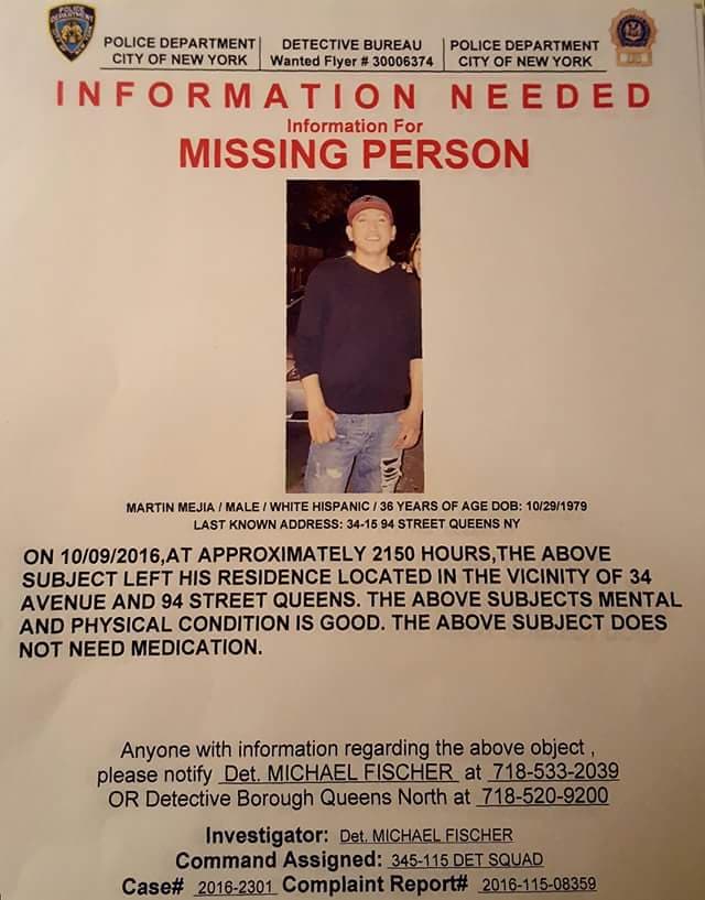 Gabriela Martínez, la esposa de Martín Mejía, pide la ayuda del público para econtrar a su esposo y padre de su única hija.