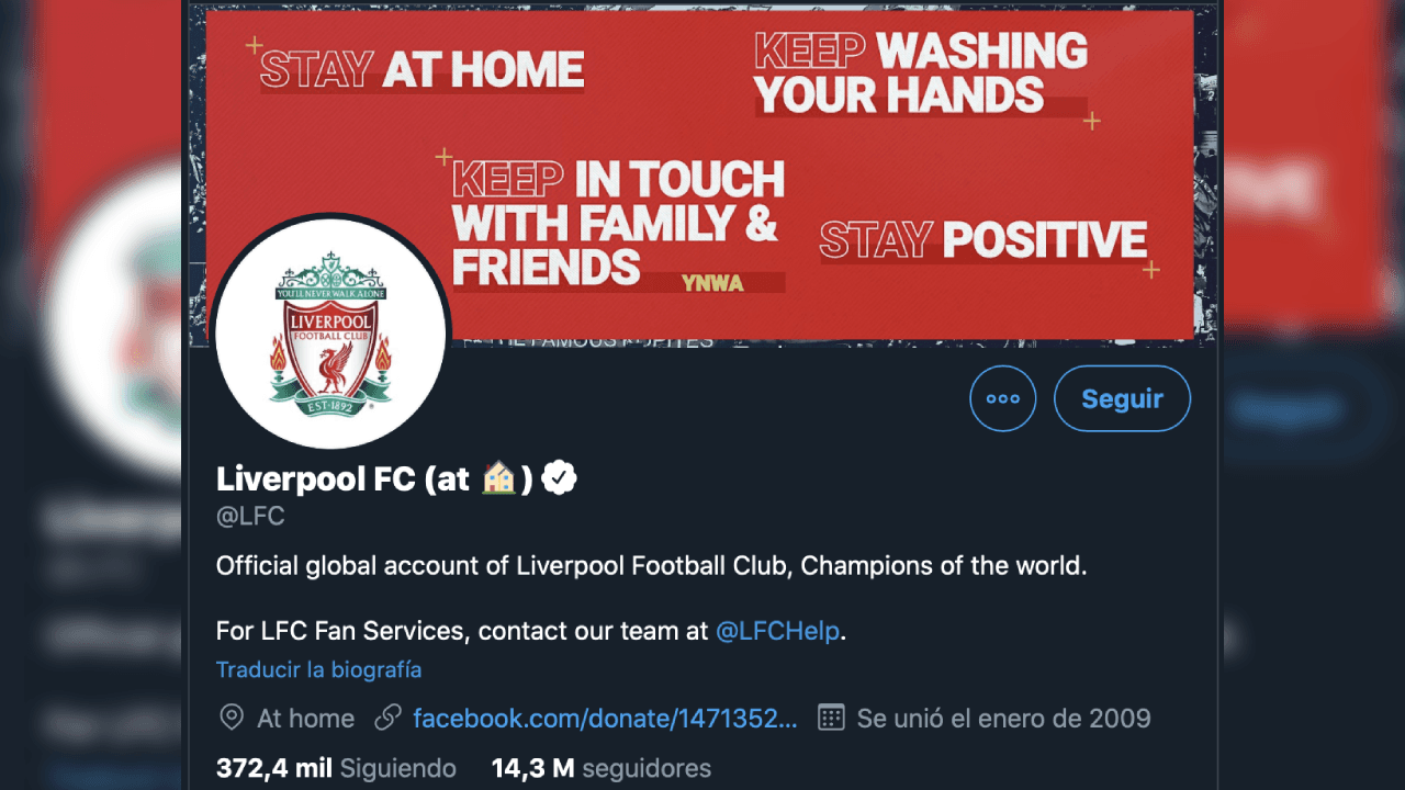 En redes sociales, los clubes de futbol buscan crear consciencia sobre las medidas contingentes.