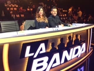 José Santana y Saritza Alvarado disfrutaron de la transmisión del show previo a la gran final de La Banda.