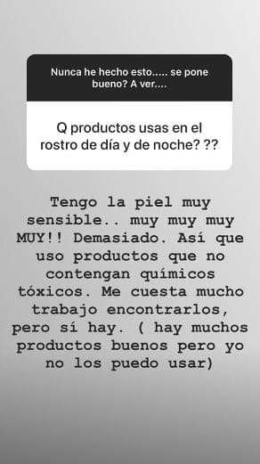Asimismo, la esposa de Emiliano Salinas aseguró tener una piel sumamente sensible por lo que busca productos sin contenido de químicos tóxicos para su tipo de tez.