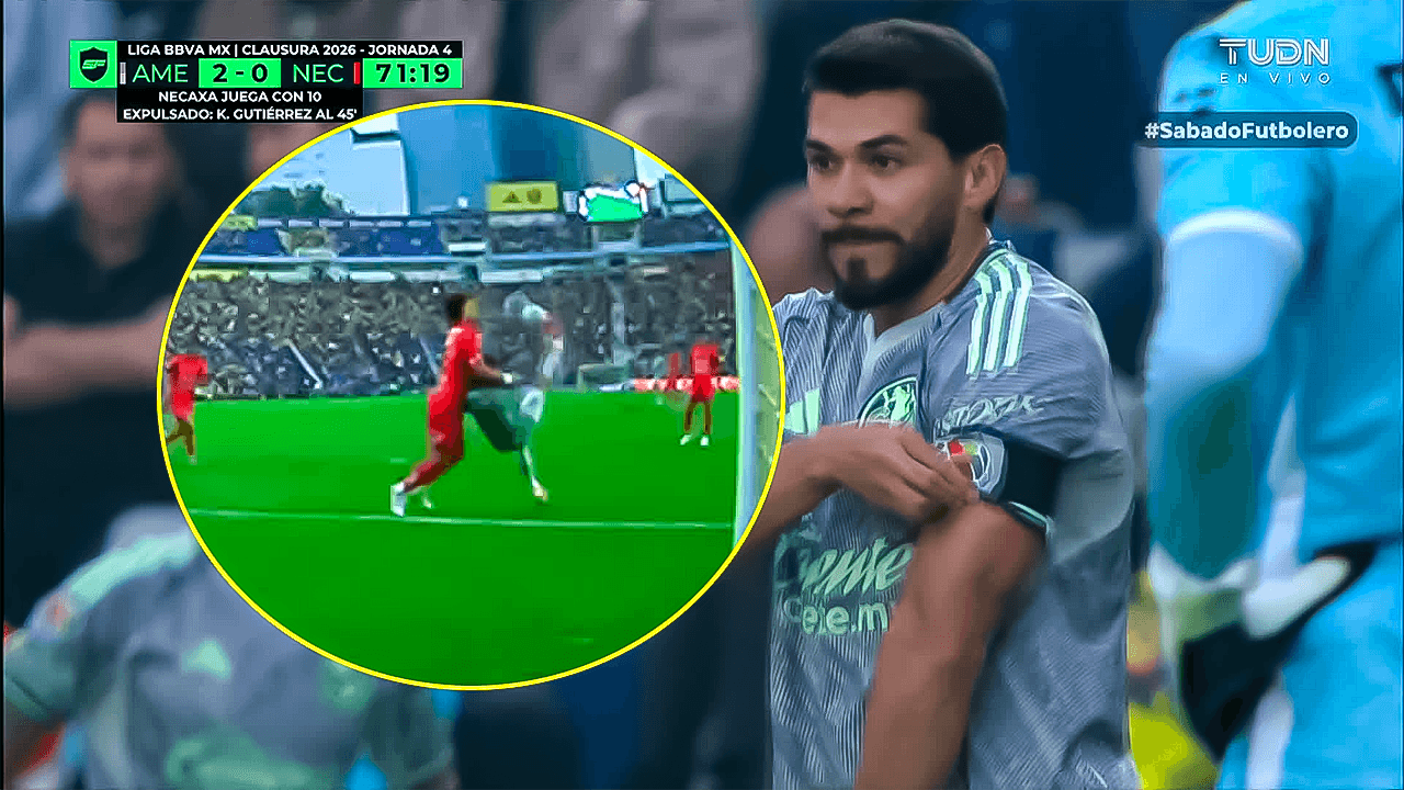 ¡Chilena imposible de Henry casi parte en dos la portería de Necaxa!