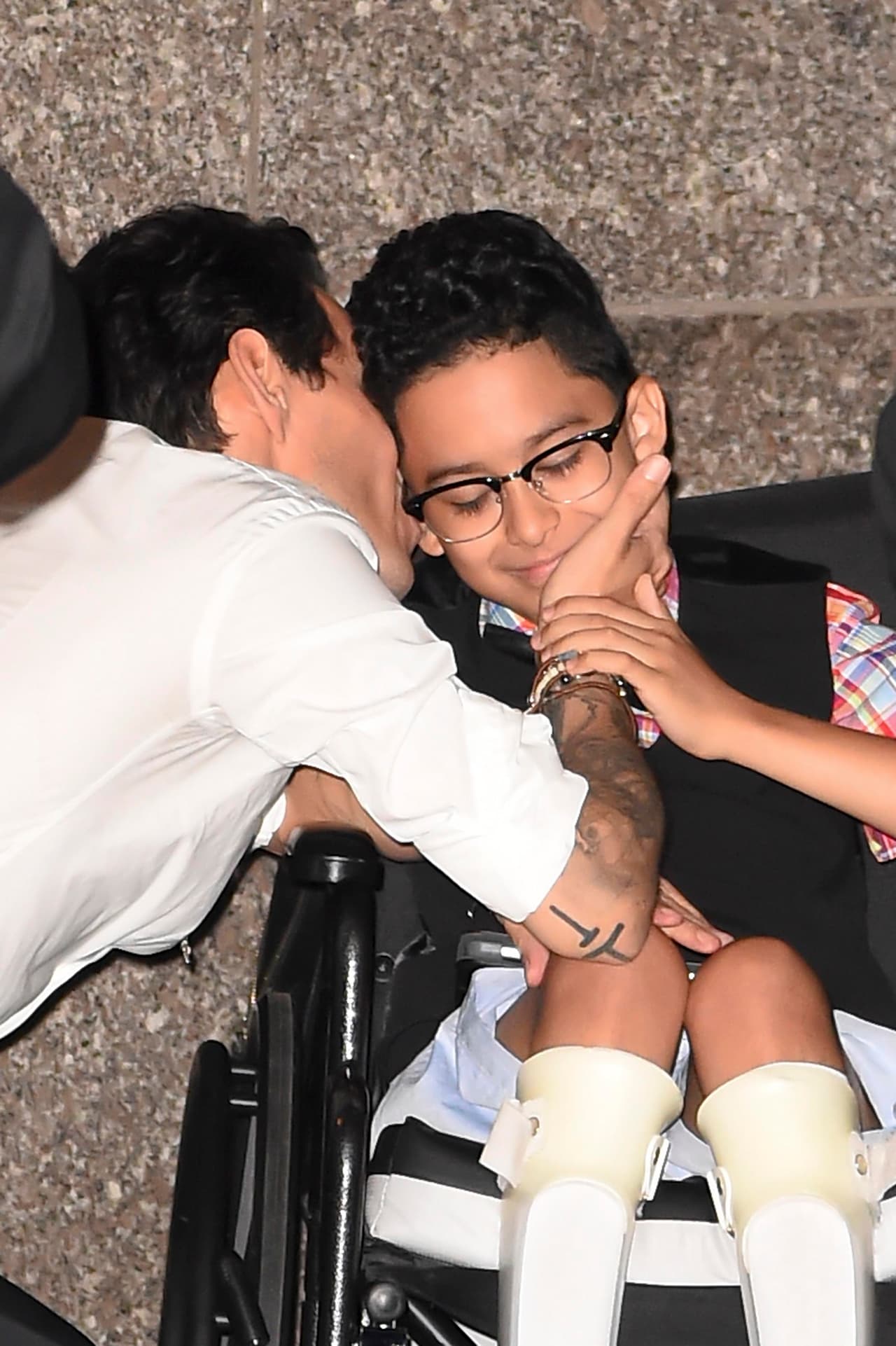 El cantante se mostró de lo más dulce.