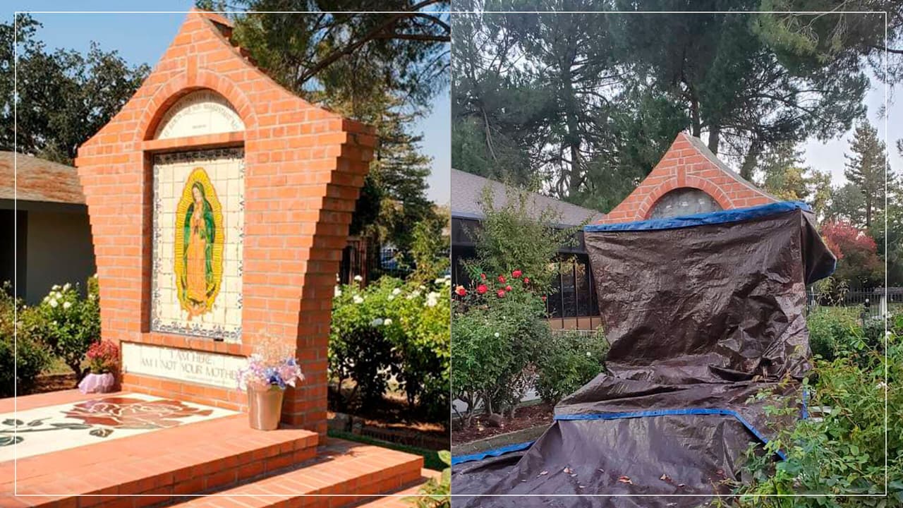 “Danos la Virgen”: feligreses reclaman por retiro de la imagen de la Guadalupana