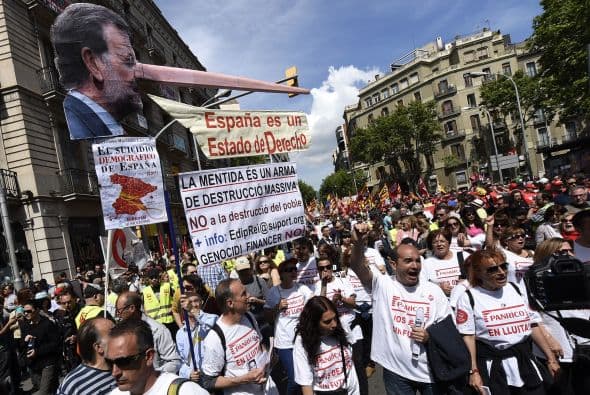 Los sindicatos mayoritarios recordaron los años de crisis que se han vivido en España.