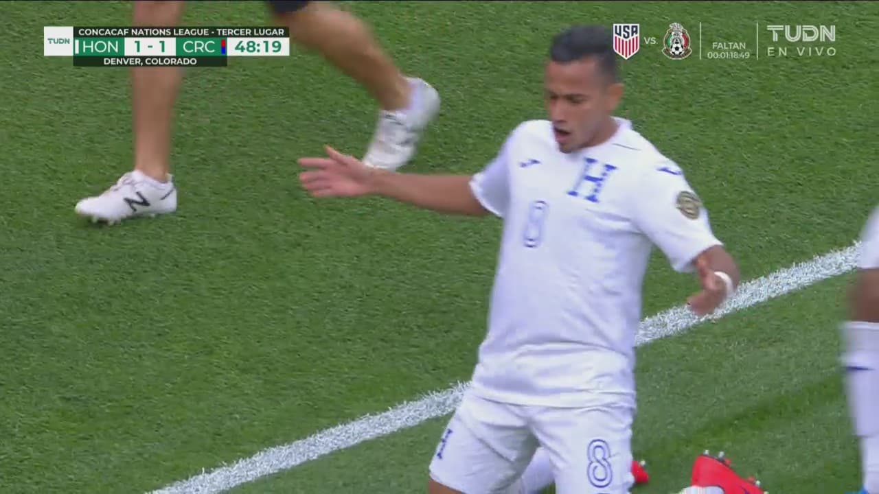 ¡Llega el empate de Honduras! Edwin Rodriguez marca el 1-1 con un golazo