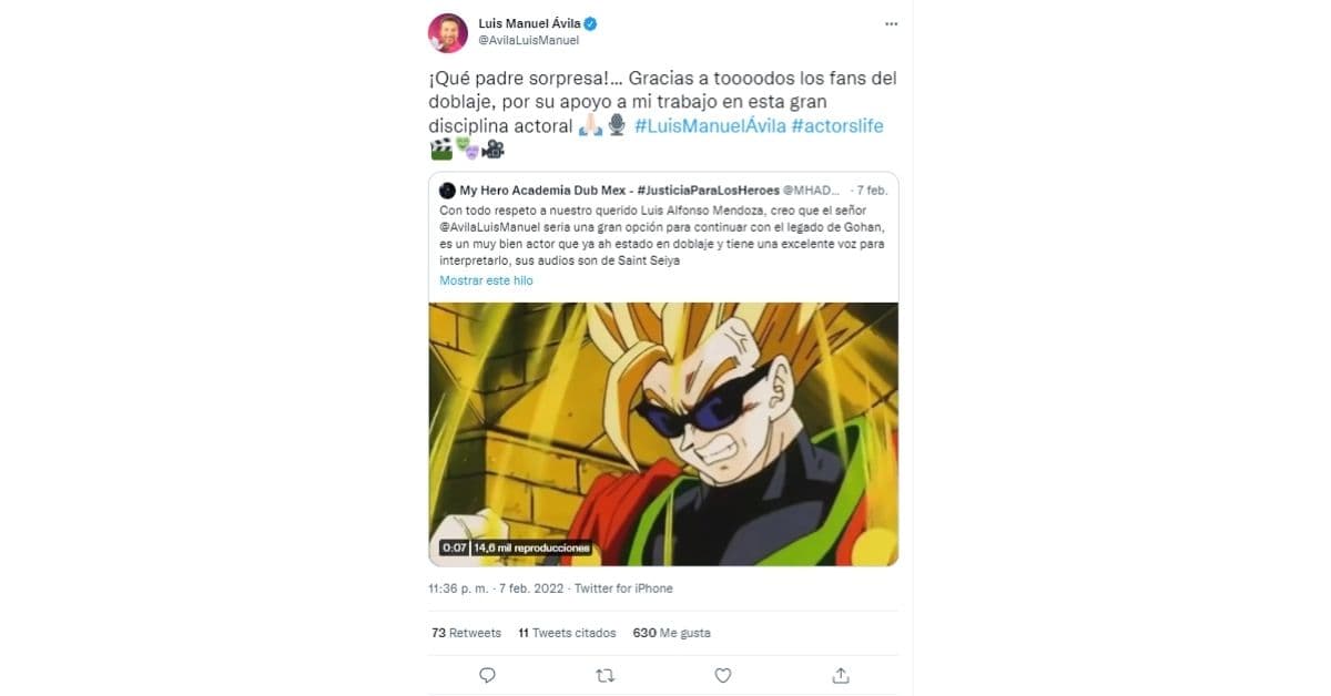 retuit de Luis Manuel Ávila a un usuario