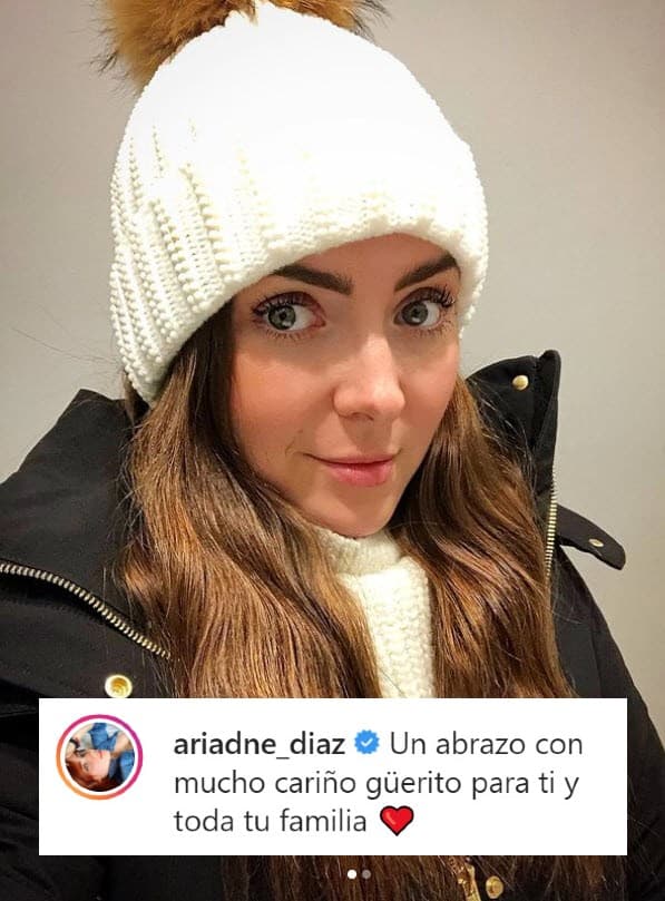 <b>Ariadne Díaz</b> le mandó sus condolencias a Franco.
<br>