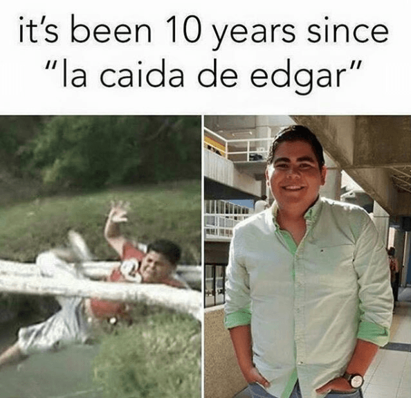 Desde que se viralizó el vídeo, su protagonista estuvo como invitado a programas de televisión e, incluso, Edgar filmó un comercial para una marca de galletas donde tomaba venganza de su caída.