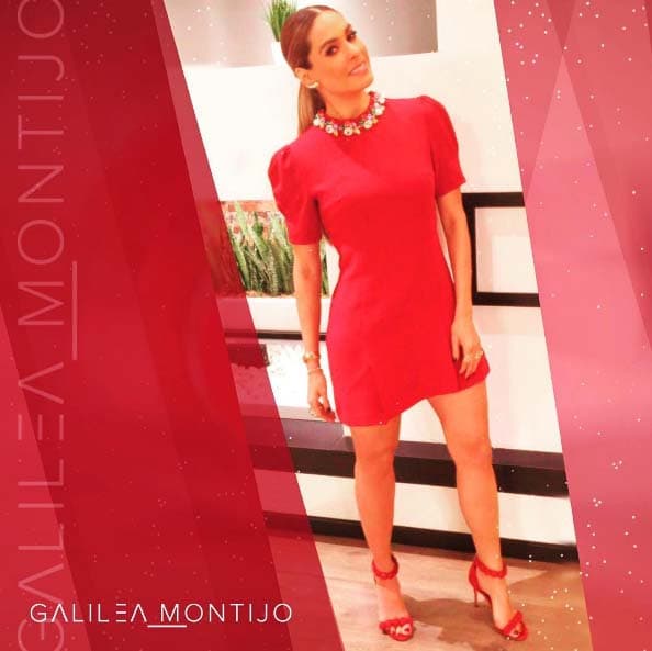 El color rojo sin duda es uno de los que mejor le queda a Galilea, ¡la que es linda, es linda!.