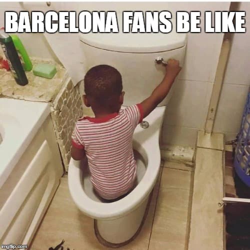 Los fans se burlan de la eliminación del Barcelona de la Champions