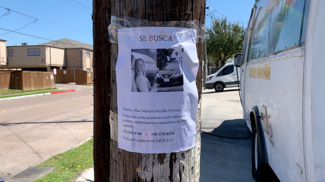 Elsa Marina Murillo Ferrera, de 43 años fue vista por última vez cuando fue a lavar ropa a una lavandería en Hillcroft Avenue a poco más de una milla de la 59 al suroeste de Houston.