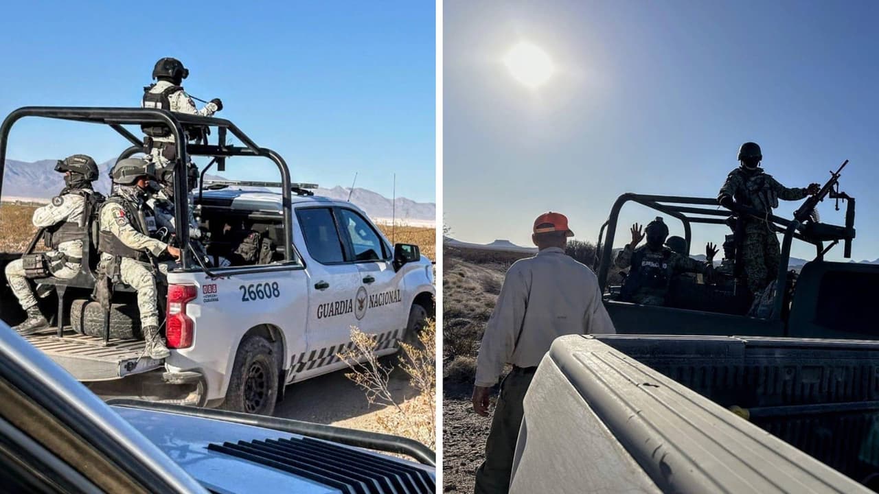 Soldados mexicanos armados cruzan la frontera hacia Estados Unidos accidentalmente