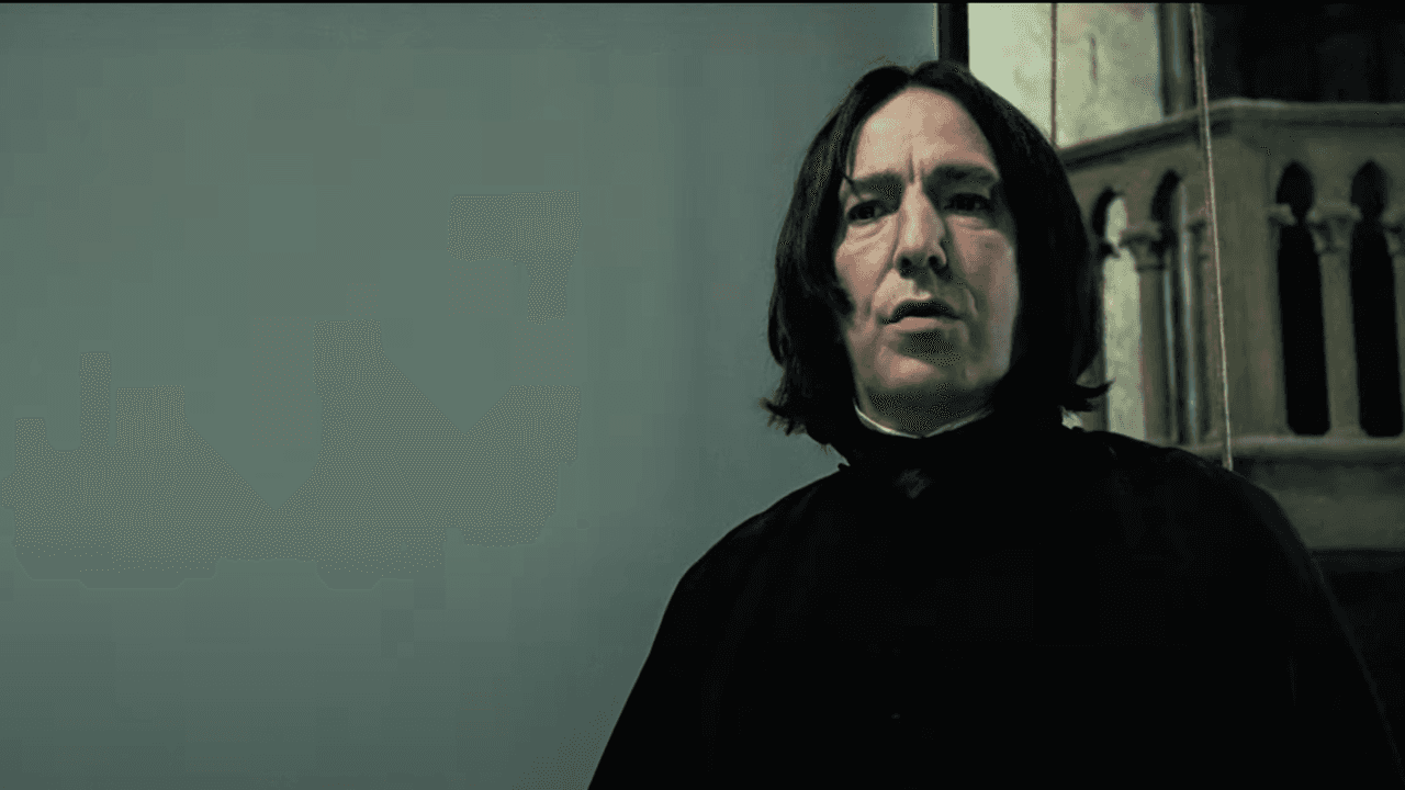 Alan Rickman como el profesor Snape en 'Harry Potter'.