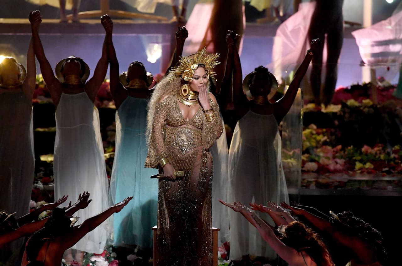 LOS ANGELES, CA - FEBRUARY 12: Recording artist Beyonce performs onstage during The 59th GRAMMY Awards at STAPLES Center on February 12, 2017 in Los Angeles, California. (Photo by Kevin Winter/Getty Images for NARAS)