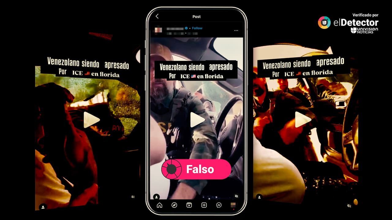 Ese video en el que se ve cómo un agente abre la puerta de un vehículo a través de una ventanilla rota para hacer un arresto NO ocurrió en Florida ni el conductor detenido era venezolano