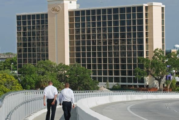 El antiguo Banco Clearwater, ahora parte de la iglesia, fue renovado en el año 1995.