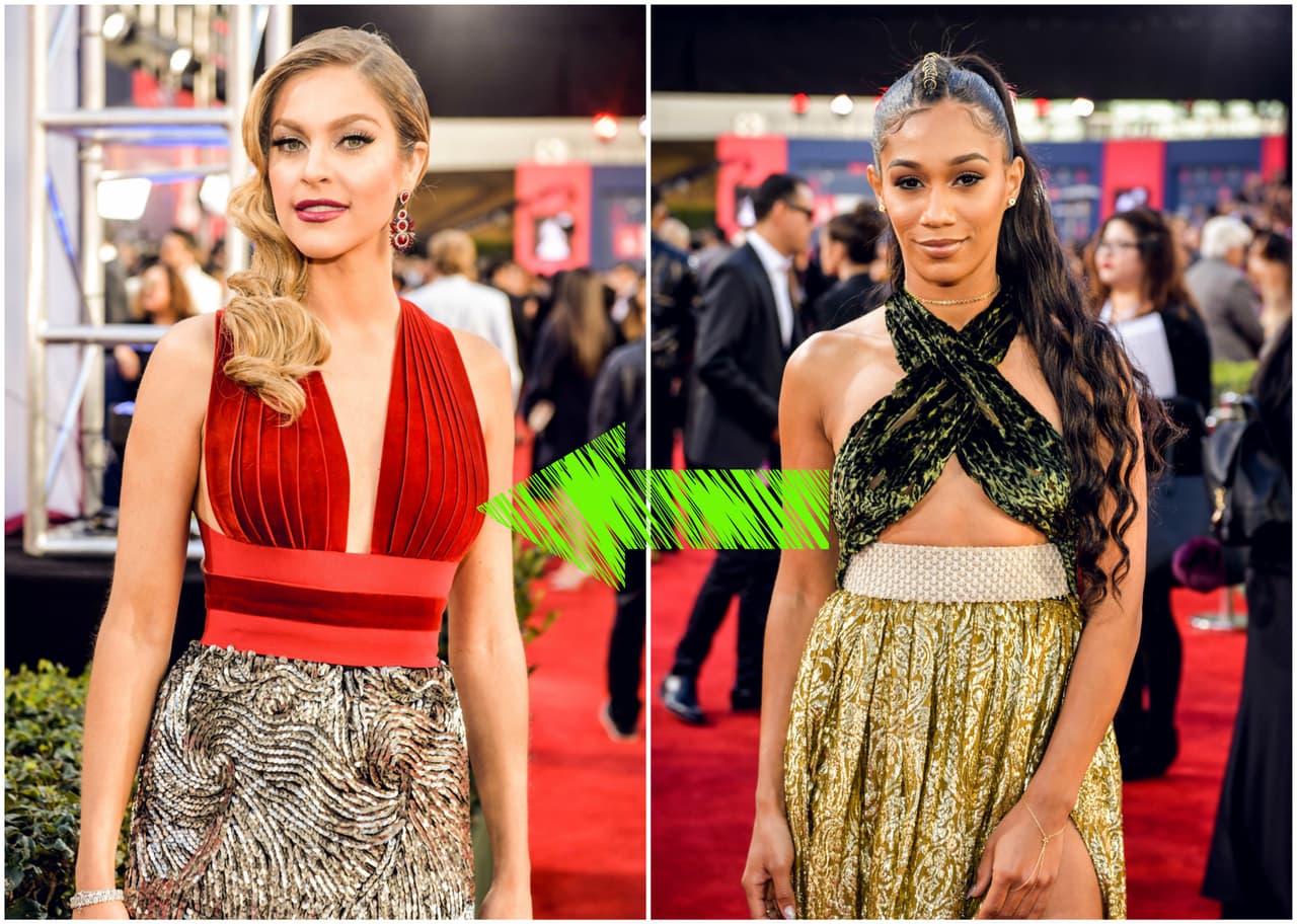 Daniela Di Giacomo llevó un vestido que seguro era de alta costura, pero a alguien se le ocurrió llevar uno muy parecido. Eso de las texturas de terciopelo fue de lo más visto.