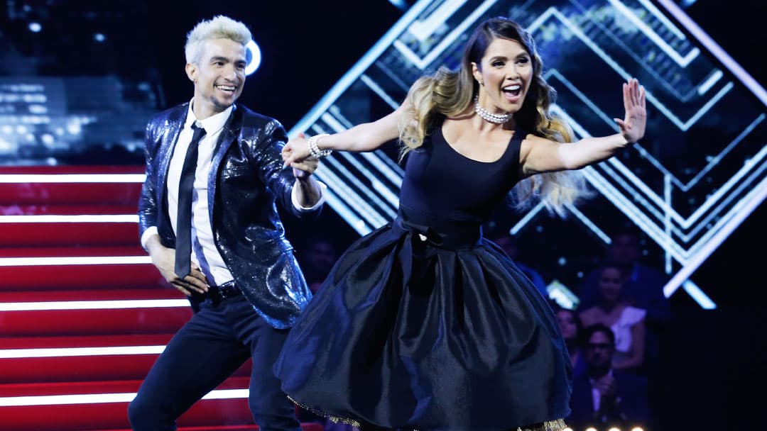 A Marlene le tocó bailar un lindy hop, en el que derrochó energía y mostró siempre una sonrisa.