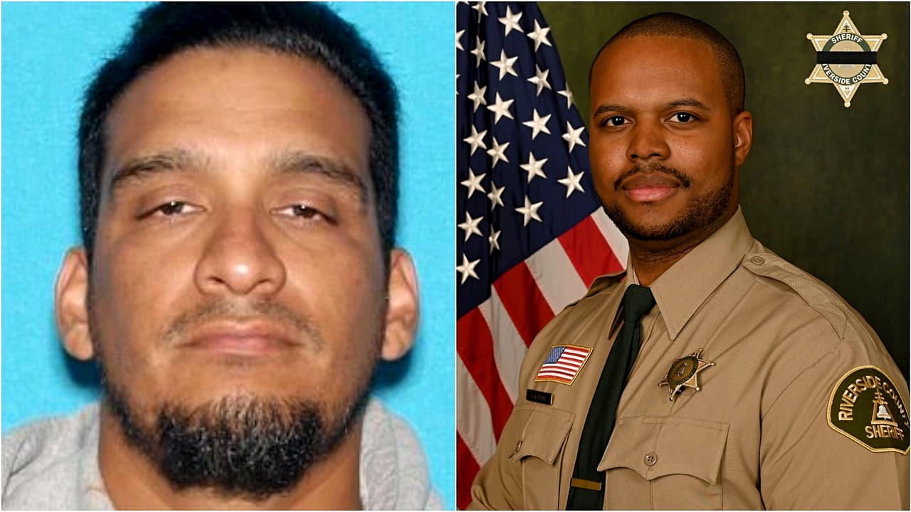 Identifican al sospechoso de matar a un alguacil del condado Riverside a punto de ser padre