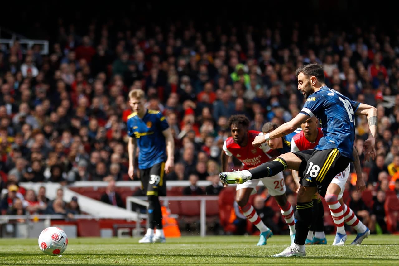 Arsenal venció 3-1 al Manchester United con goles de Nuno Tavares, Bukayo Saka y Granit Xhaka; Cristiano Ronaldo descontó en la Jornada 34.