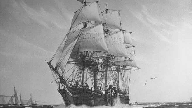 Así era el SS Savannah, el primer barco en cruzar el Atlántico con energía de vapor y cuyos restos creen haber encontrado siglos después en Nueva York