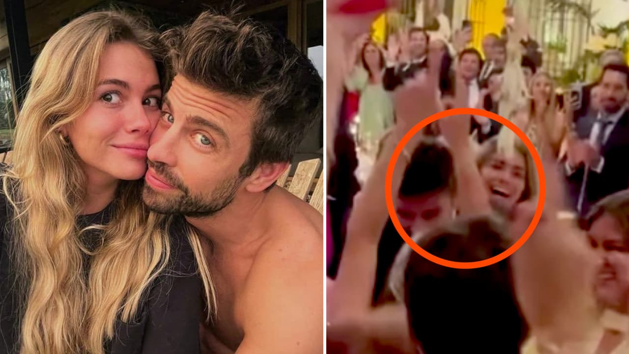 Piqué y Clara Chía se divirtieron en grande en la boda de su hermano: así bailaron en la fiesta