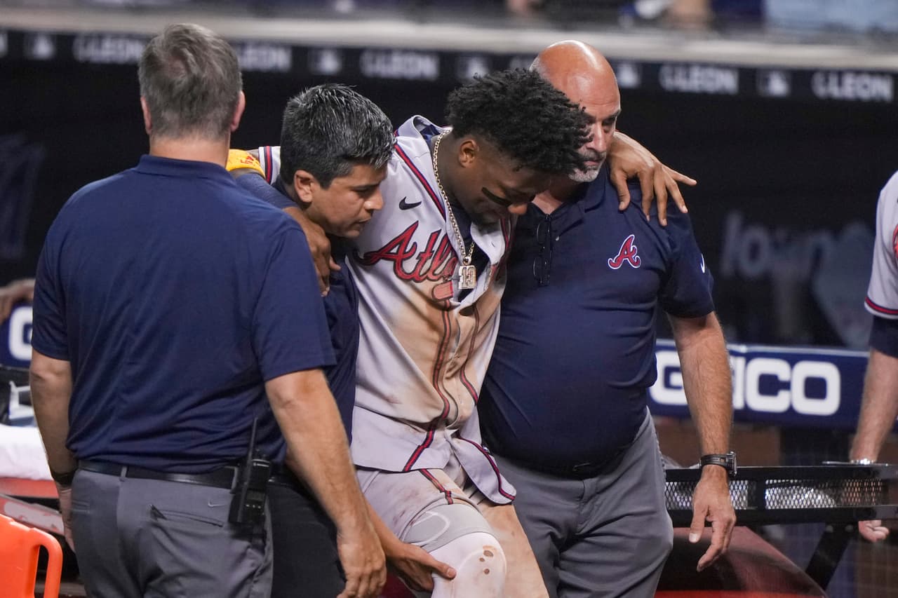 Ronald Acuña Jr. sufre ruptura de ligamento y dice adiós a la temporada
