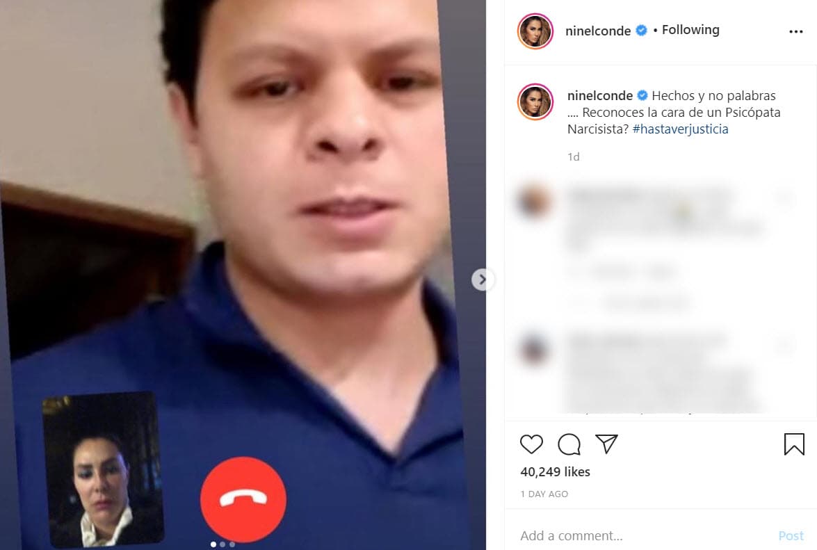 Conde también ha publicado supuestos mensajes, conversaciones y correos electrónicos en donde aparentemente él la insulta e incluso le ha deseado la muerte. 
<br>