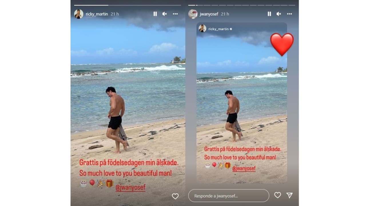 Ricky Martin felicita a su esposo por su cumpleaños.